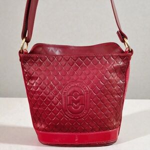 Marino Orlandi Red Quilted Leather Crossbody Bag